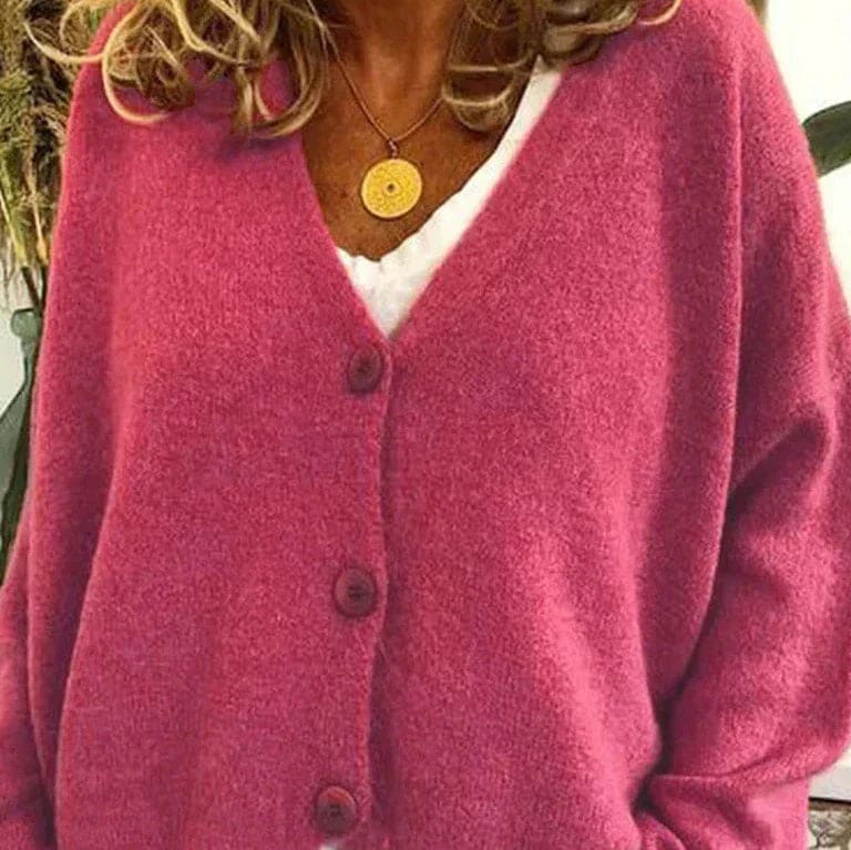 Bridget Women's V-Neck Button Cardigan