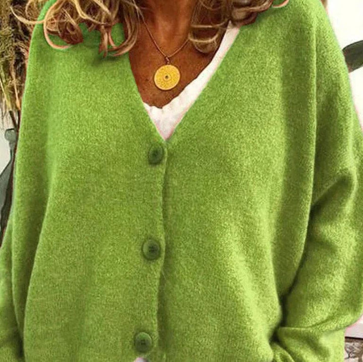 Bridget Women's V-Neck Button Cardigan