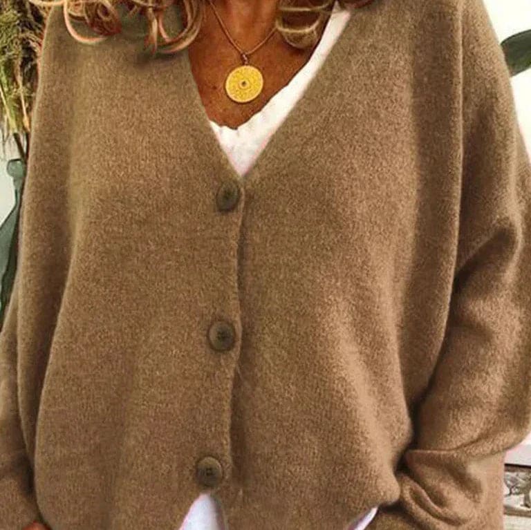 Bridget Women's V-Neck Button Cardigan