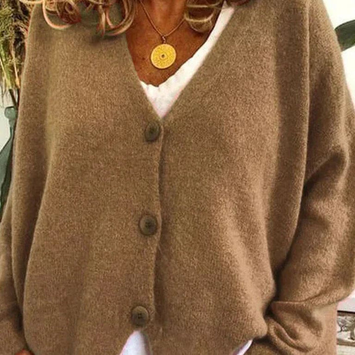 Bridget Women's V-Neck Button Cardigan
