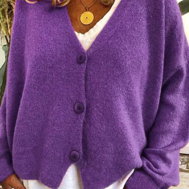 Bridget Women's V-Neck Button Cardigan