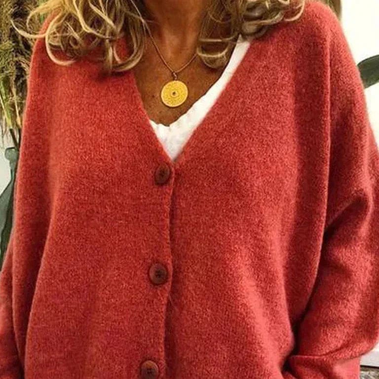Bridget Women's V-Neck Button Cardigan