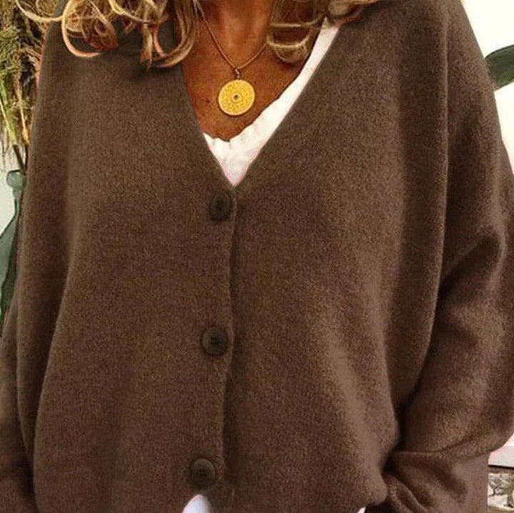 Bridget Women's V-Neck Button Cardigan