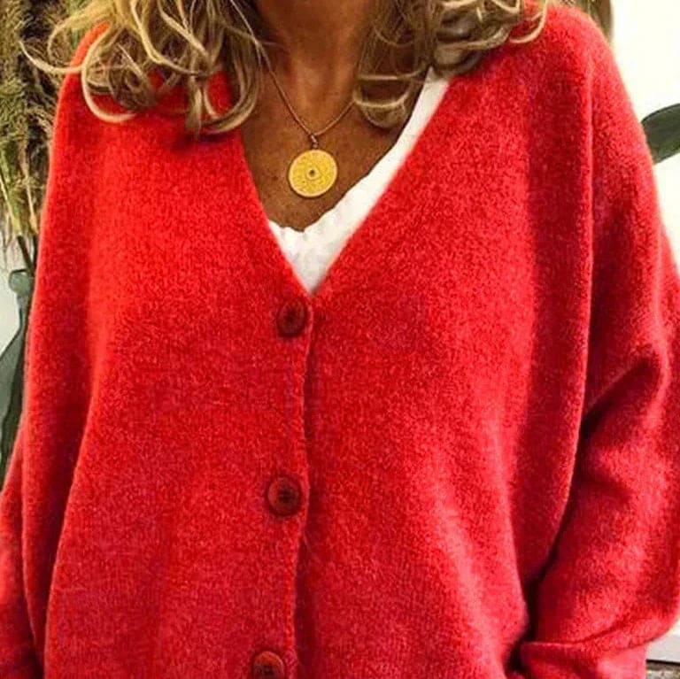 Bridget Women's V-Neck Button Cardigan
