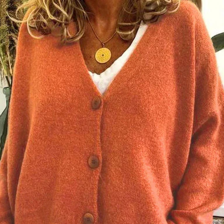 Bridget Women's V-Neck Button Cardigan