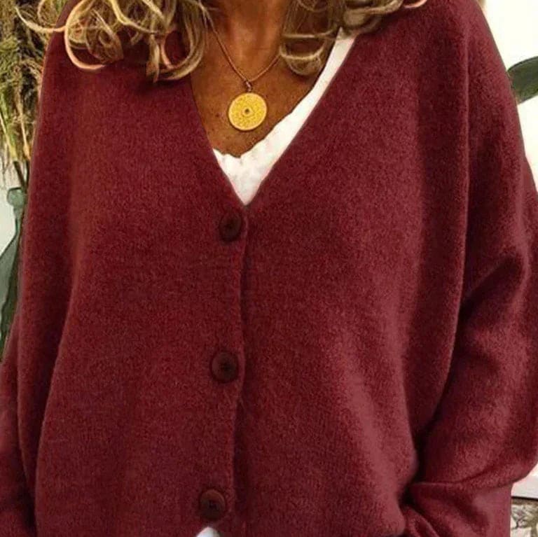 Bridget Women's V-Neck Button Cardigan