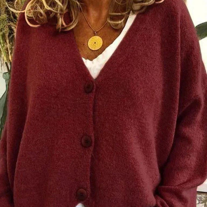 Bridget Women's V-Neck Button Cardigan