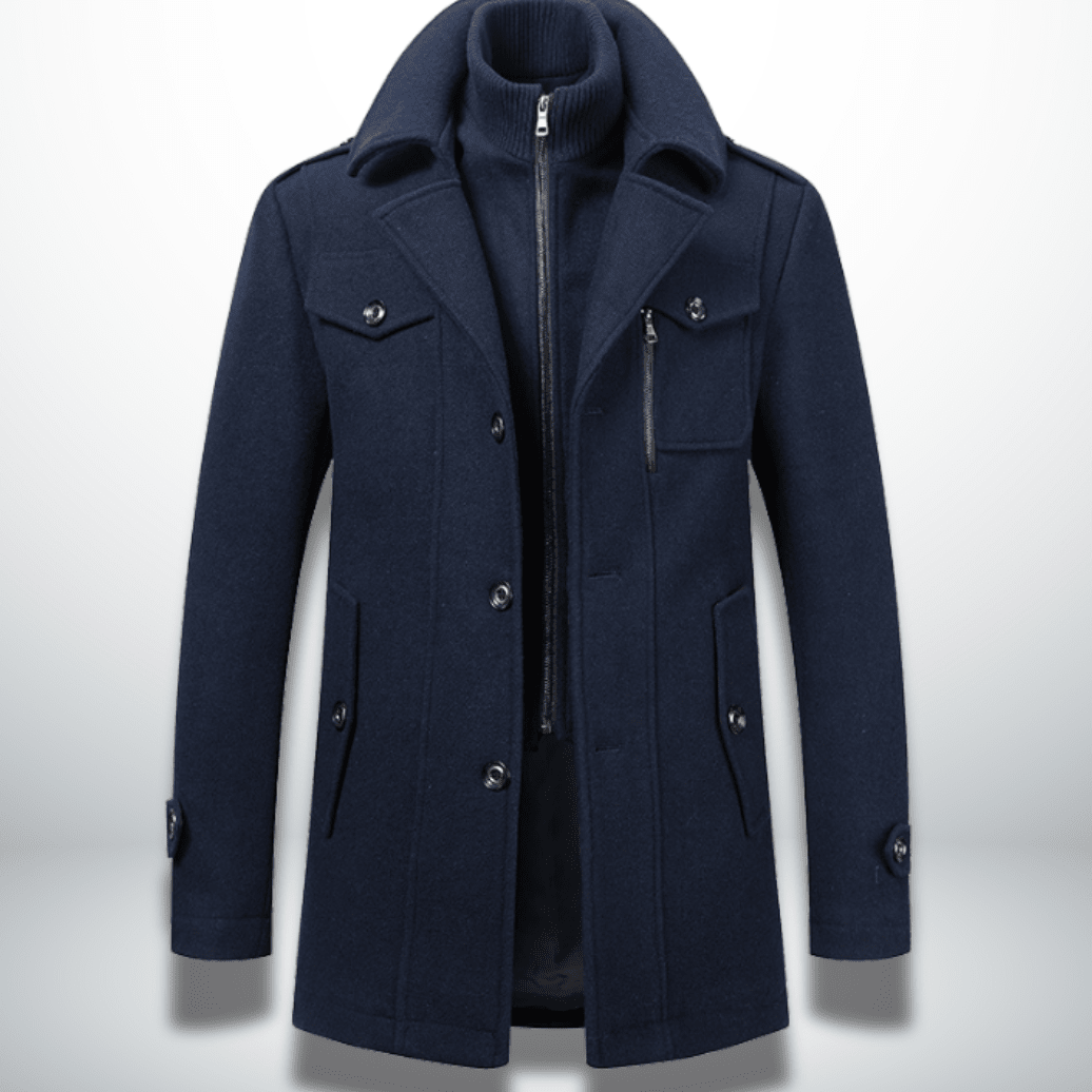 Damon Men's Smart-Casual Button Coat