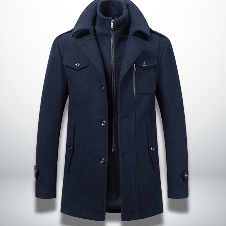 Damon Men's Smart-Casual Button Coat