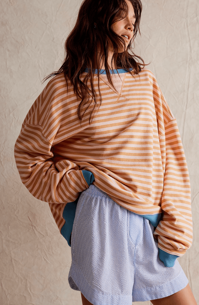 Anais Women's Striped Crew-Neck Jumper