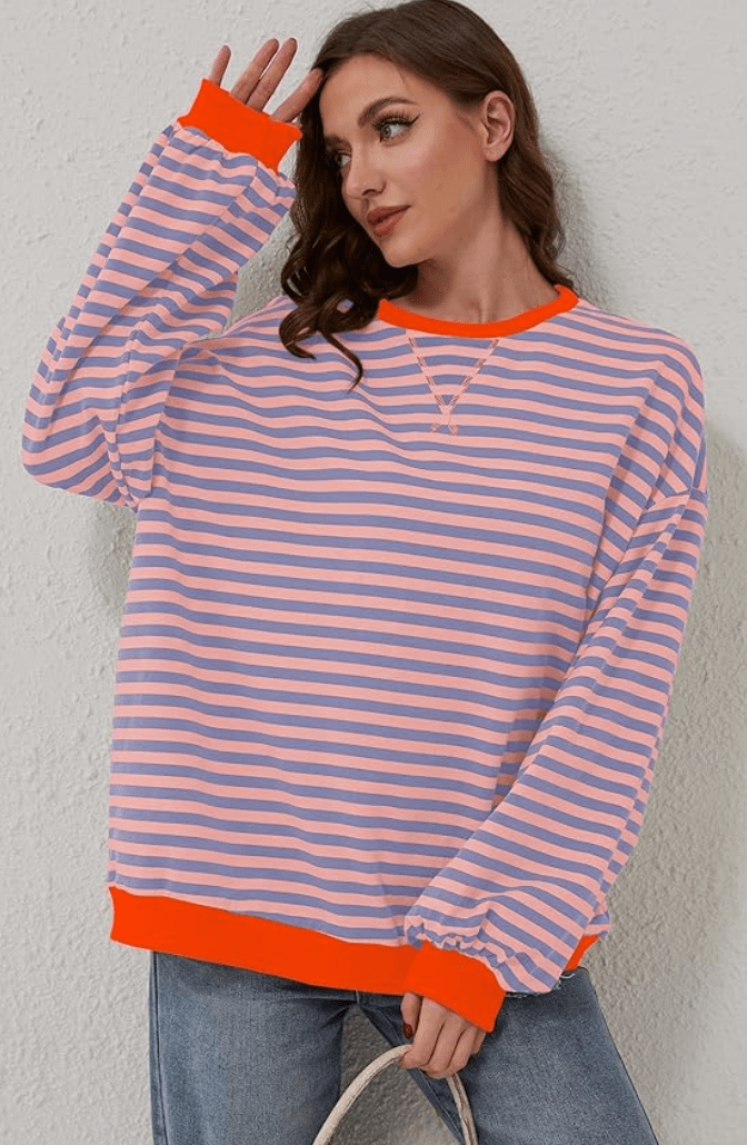 Anais Women's Striped Crew-Neck Jumper