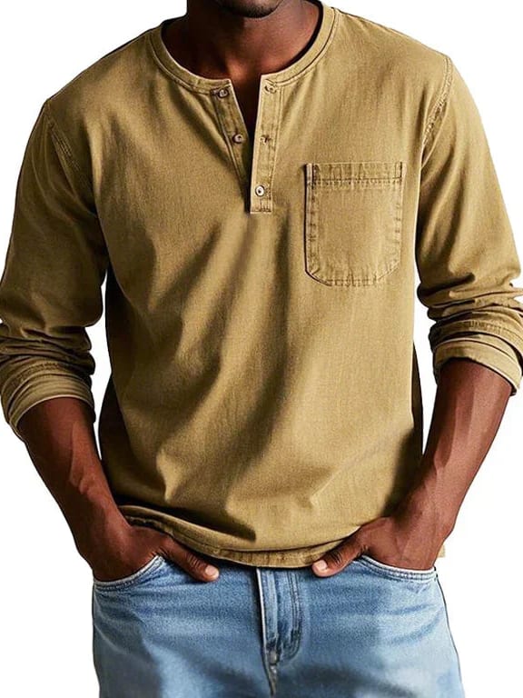 Lennox Men's Long-Sleeve Henley Shirt