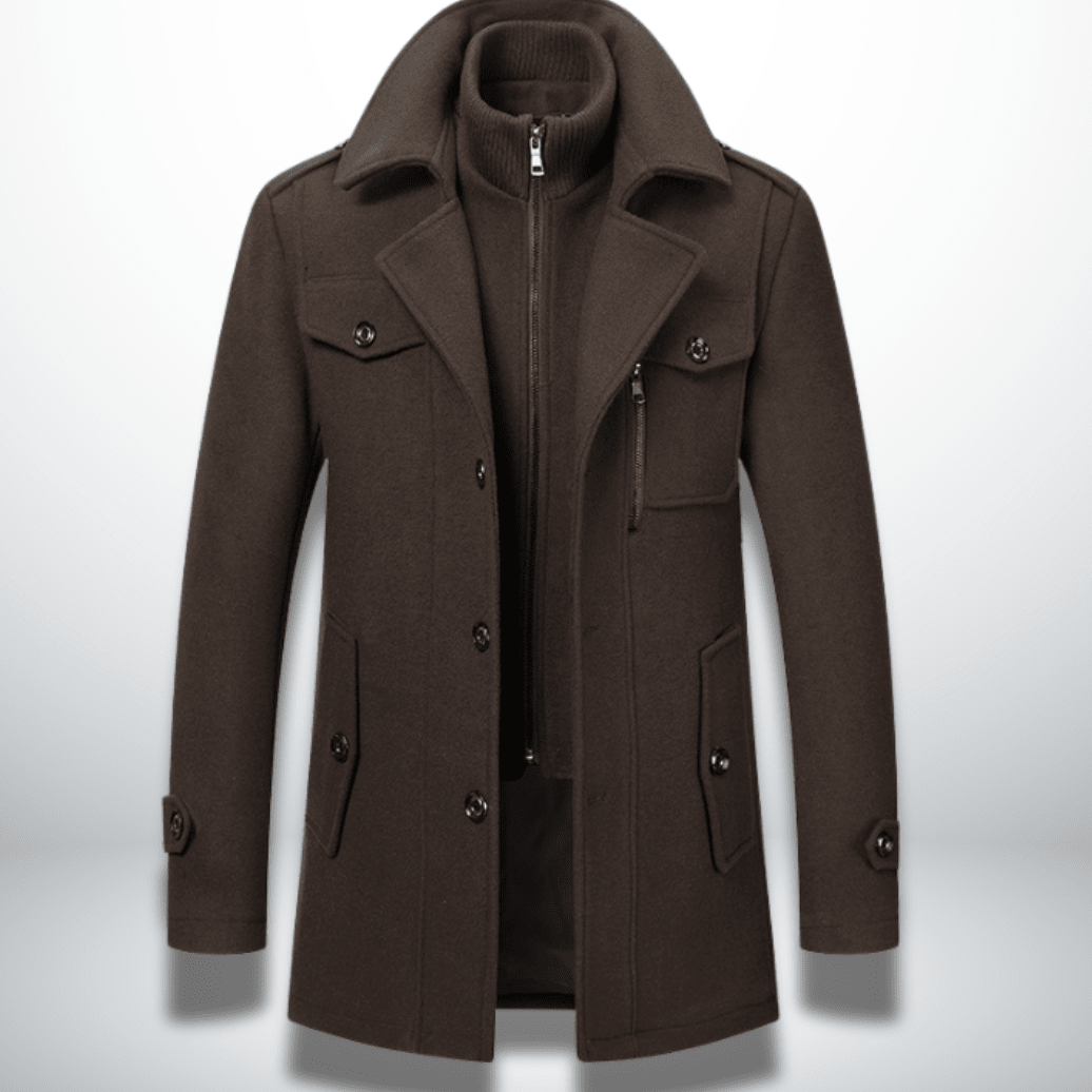 Damon Men's Smart-Casual Button Coat