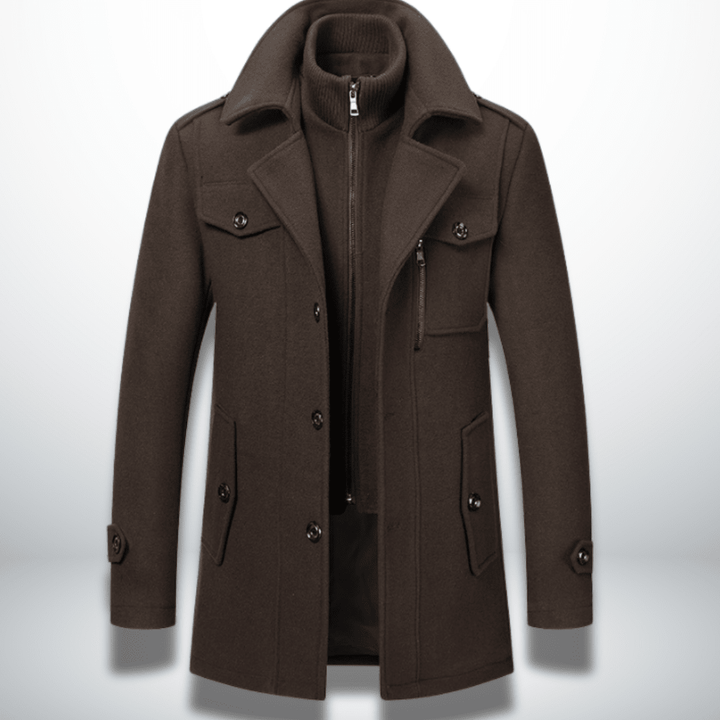 Damon Men's Smart-Casual Button Coat