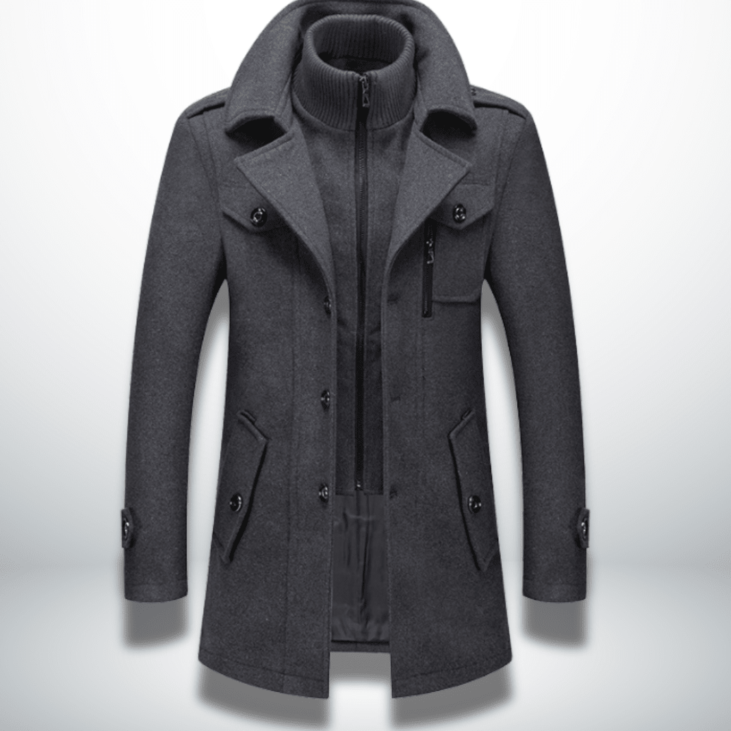 Damon Men's Smart-Casual Button Coat