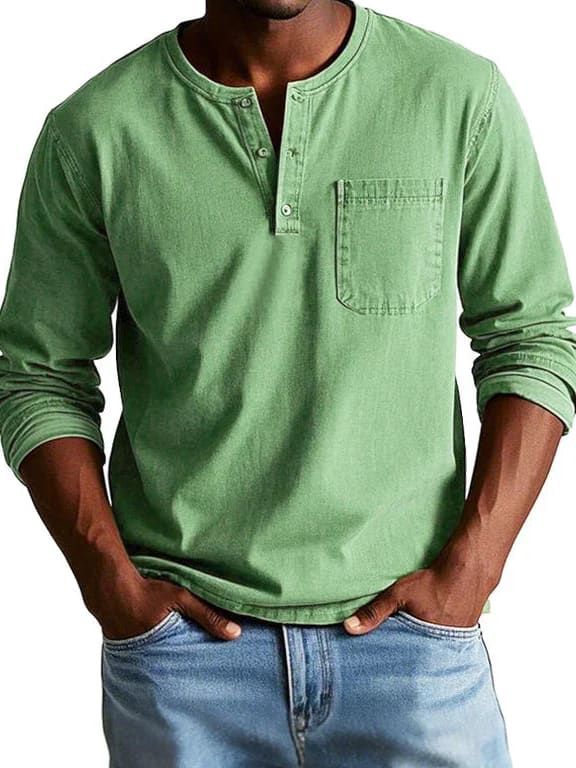 Lennox Men's Long-Sleeve Henley Shirt