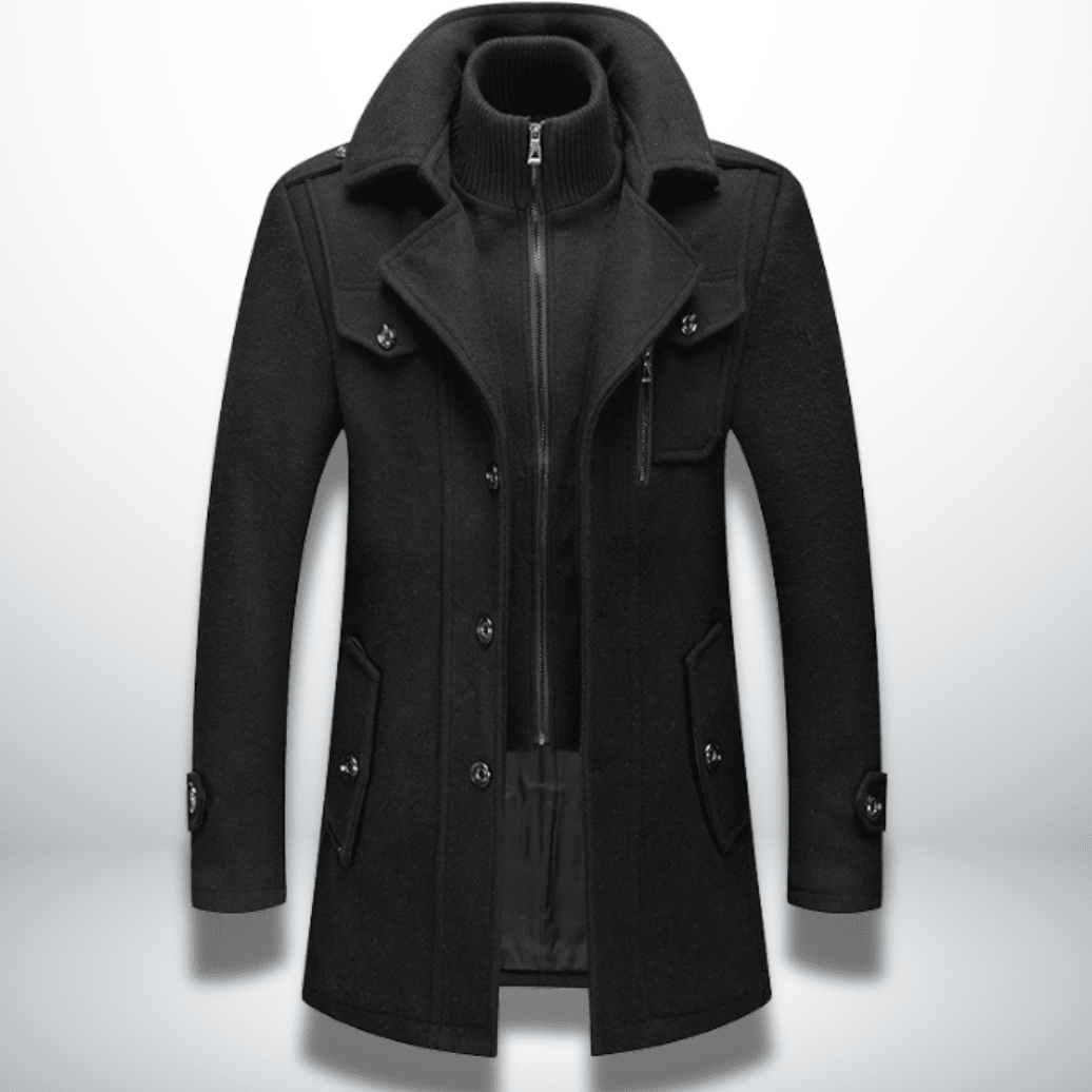 Damon Men's Smart-Casual Button Coat