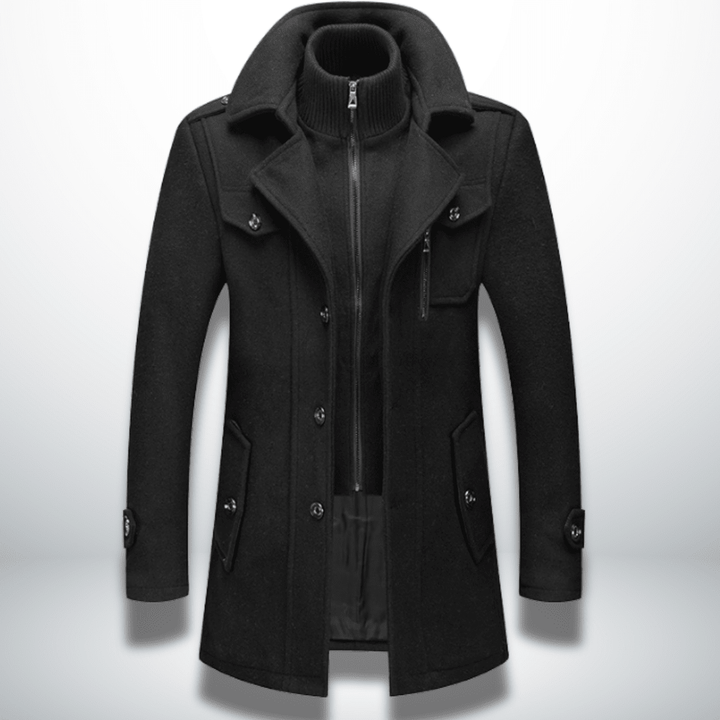 Damon Men's Smart-Casual Button Coat