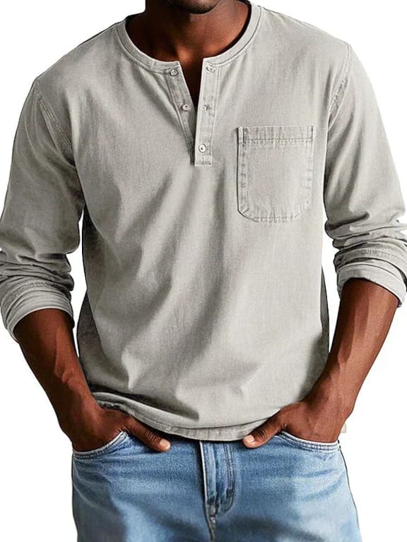 Lennox Men's Long-Sleeve Henley Shirt