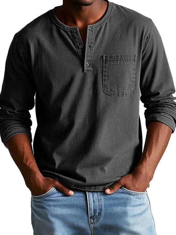Lennox Men's Long-Sleeve Henley Shirt