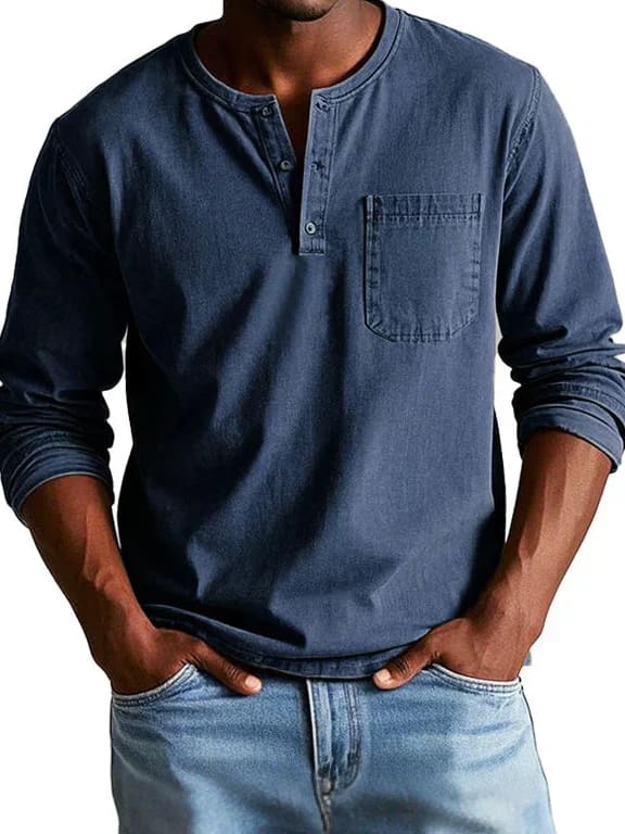 Lennox Men's Long-Sleeve Henley Shirt
