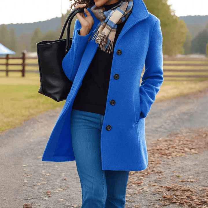 Holly Women's Classic Buttoned Winter Coat