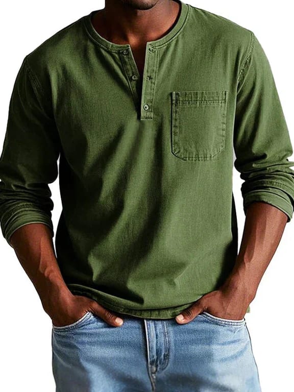 Lennox Men's Long-Sleeve Henley Shirt