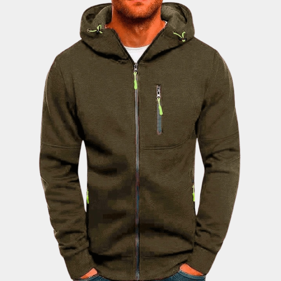 Griffin Men's Casual Zip-Up Hoodie