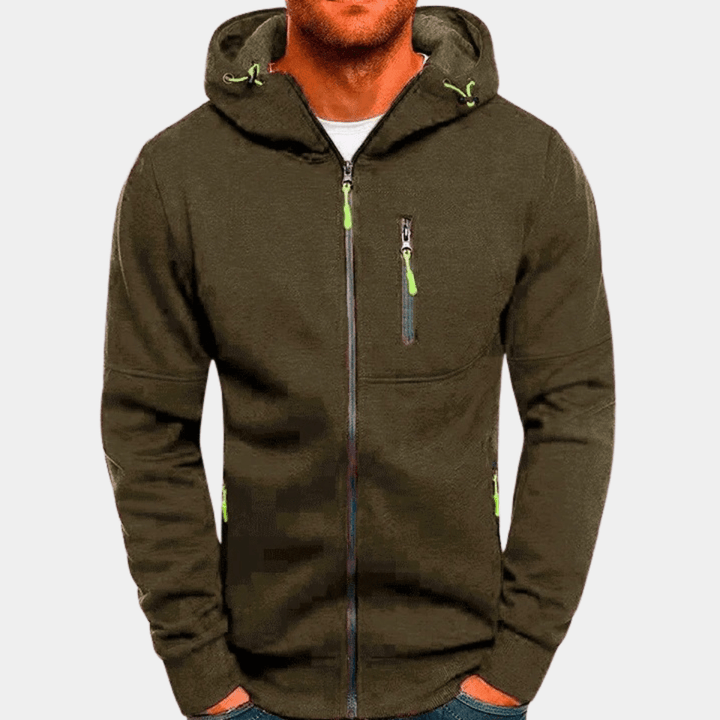Griffin Men's Casual Zip-Up Hoodie