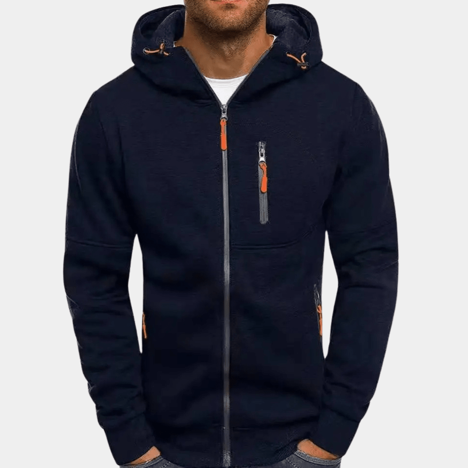 Griffin Men's Casual Zip-Up Hoodie