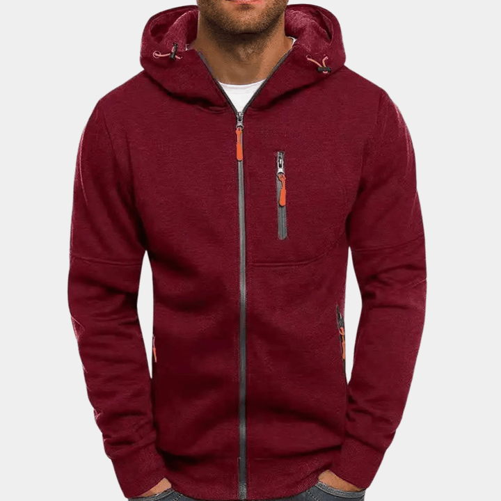 Griffin Men's Casual Zip-Up Hoodie