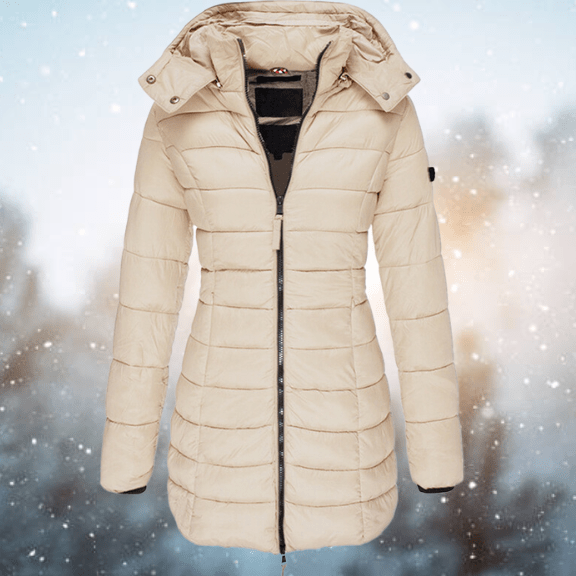 Maud Women's Long Hooded Quilted Winter Jacket
