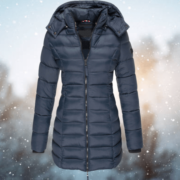 Maud Women's Long Hooded Quilted Winter Jacket