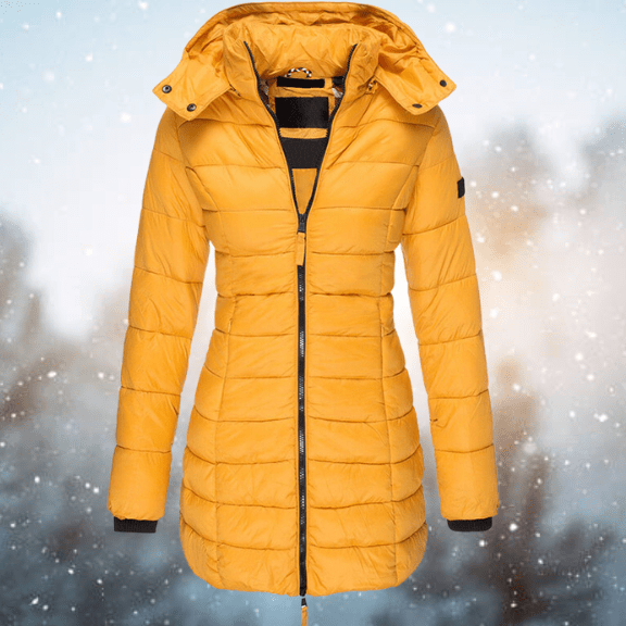 Maud Women's Long Hooded Quilted Winter Jacket