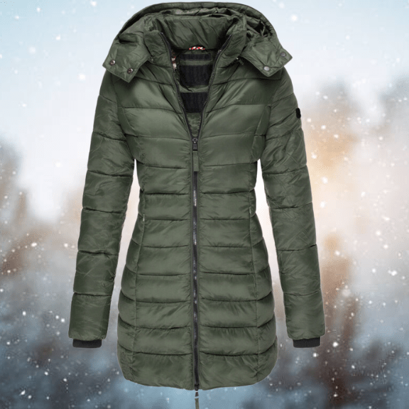 Maud Women's Long Hooded Quilted Winter Jacket