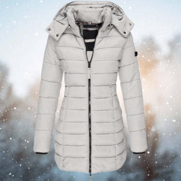 Maud Women's Long Hooded Quilted Winter Jacket