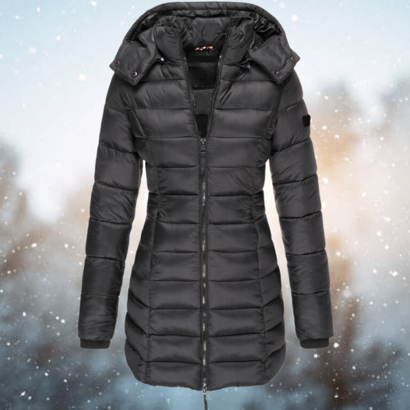 Maud Women's Long Hooded Quilted Winter Jacket