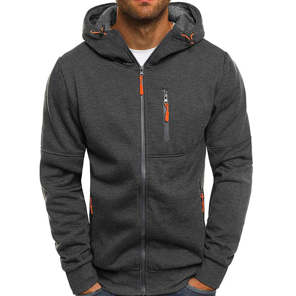 Griffin Men's Casual Zip-Up Hoodie