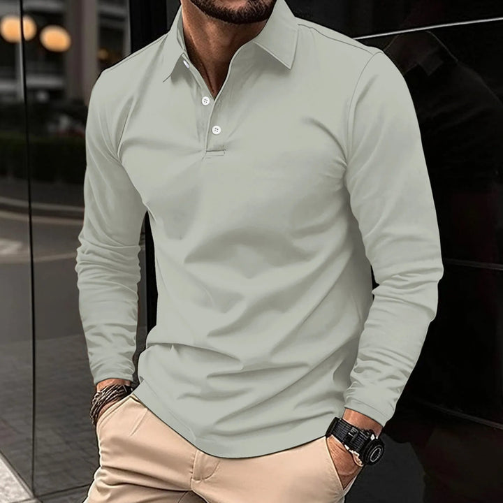 Errol Men's Classic Long-Sleeve Polo Shirt