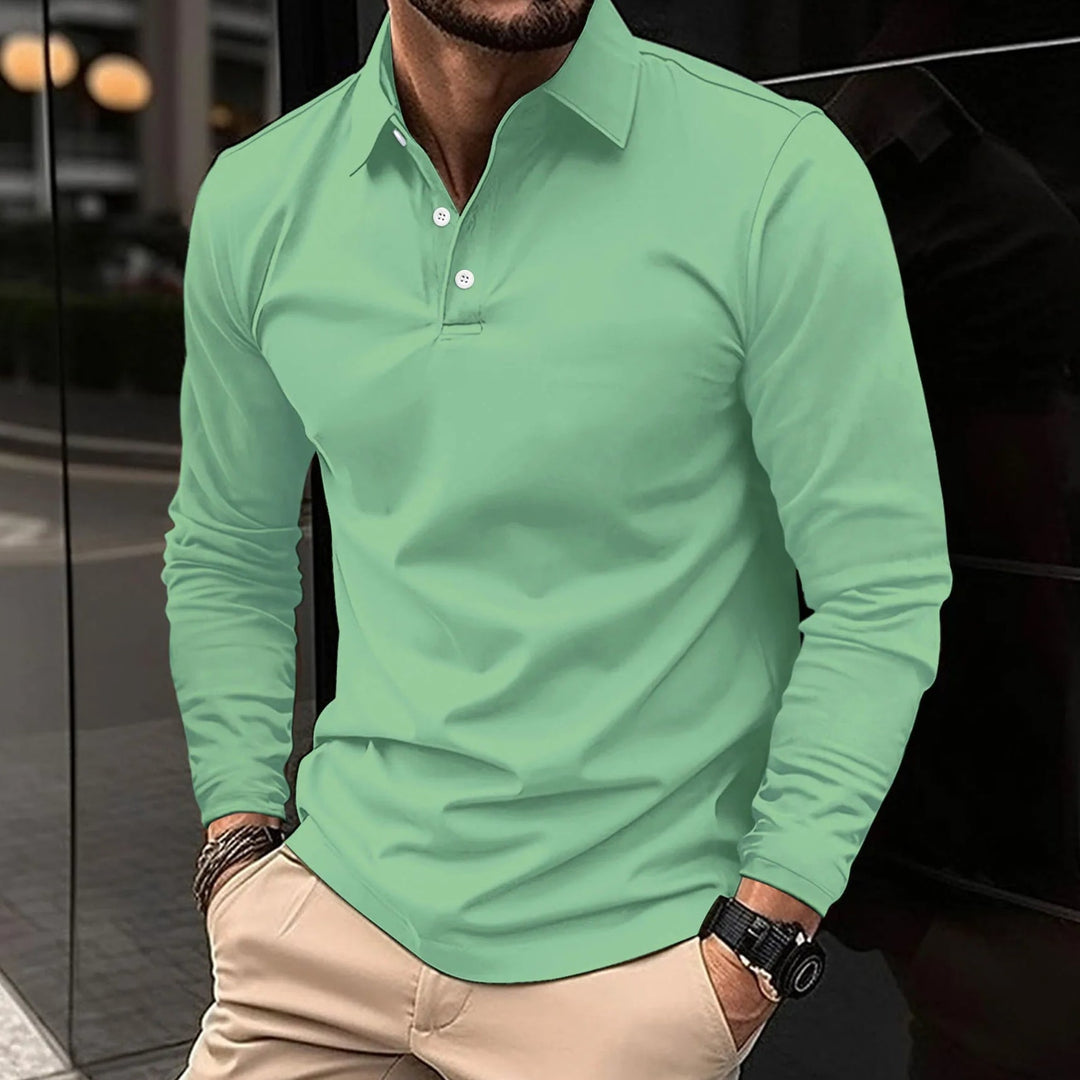 Errol Men's Classic Long-Sleeve Polo Shirt