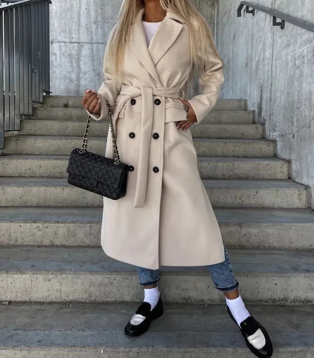 Helena Women's Long Double-Breasted Winter Coat