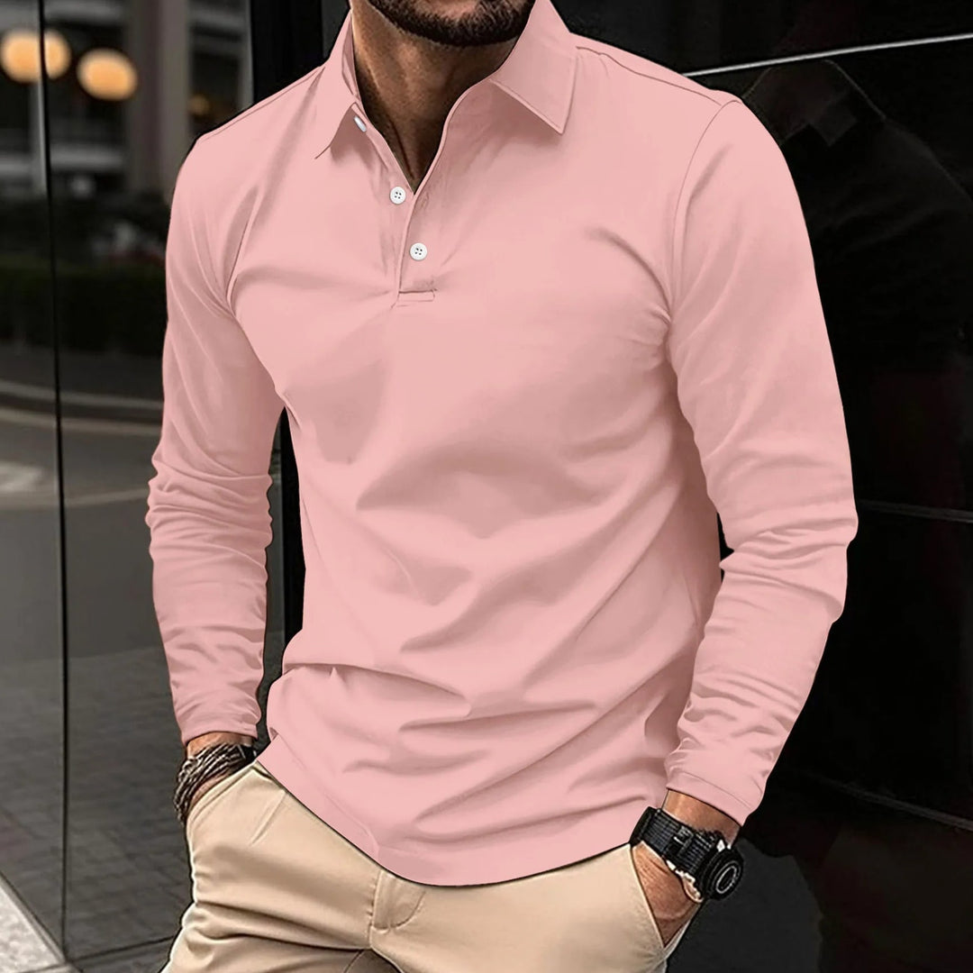 Errol Men's Classic Long-Sleeve Polo Shirt