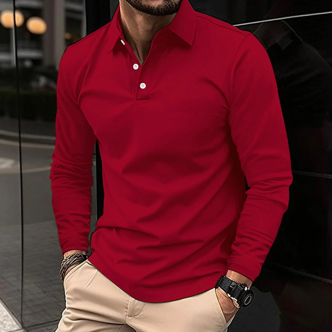 Errol Men's Classic Long-Sleeve Polo Shirt