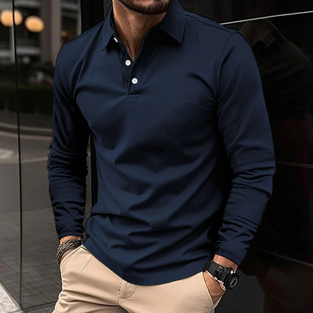 Errol Men's Classic Long-Sleeve Polo Shirt