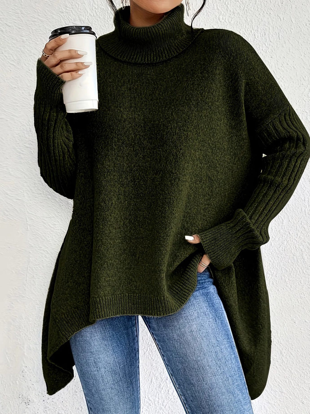 Georgia Women's Oversized High-Neck Winter Jumper