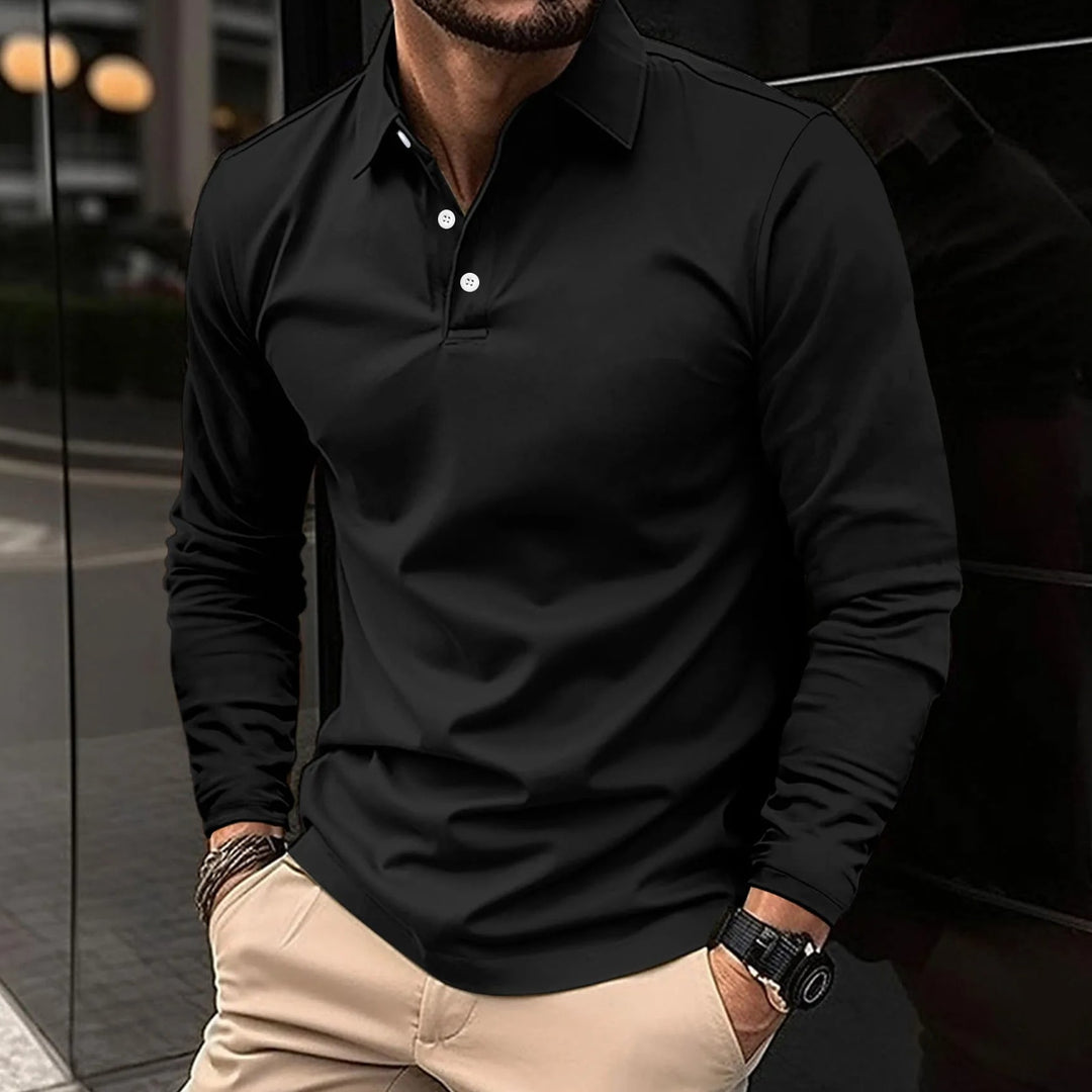 Errol Men's Classic Long-Sleeve Polo Shirt