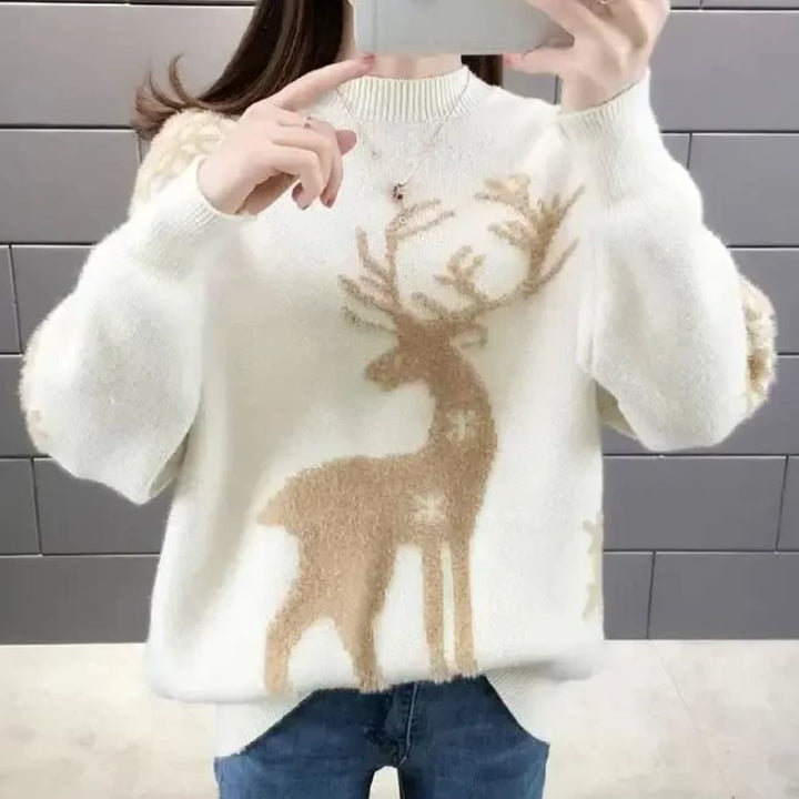 Charlotte Women's Knit Reindeer Christmas Jumper