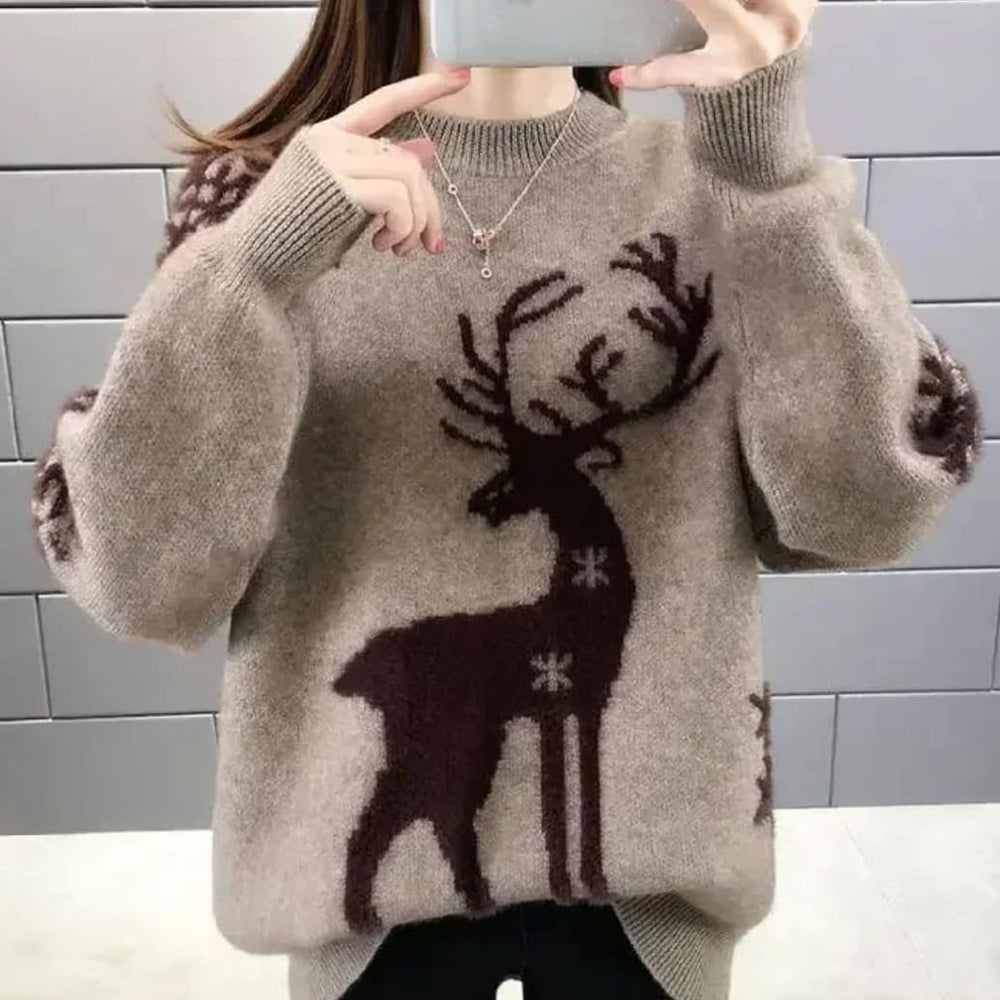 Charlotte Women's Knit Reindeer Christmas Jumper