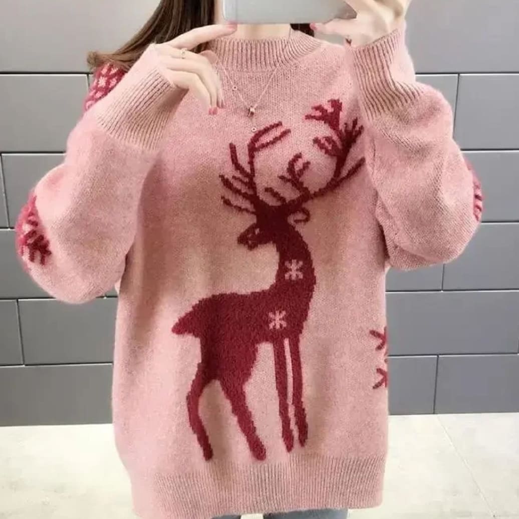 Charlotte Women's Knit Reindeer Christmas Jumper