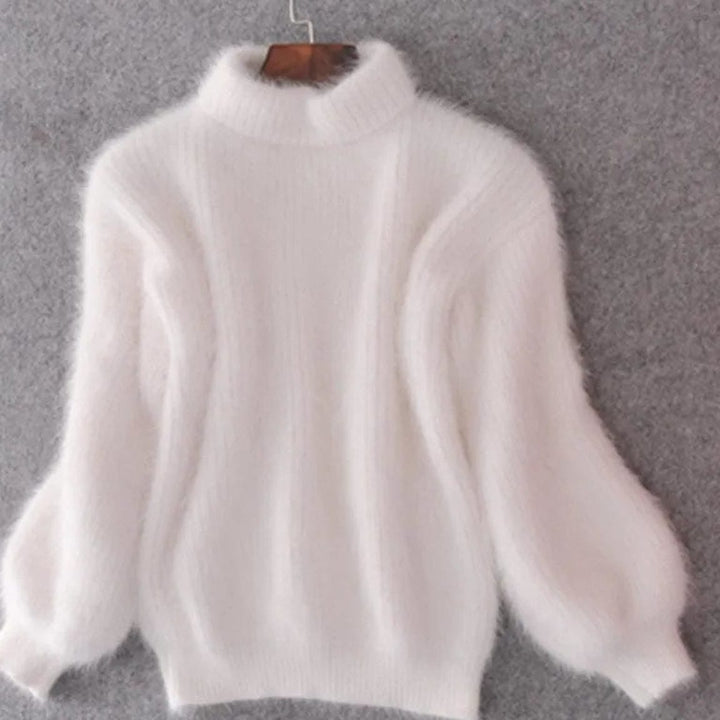 Erin Women's fluffy high-collar winter jumper